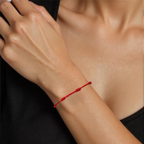 Evil Eye String Protection Bracelet – Adjustable, Hand-Braided 7-Knot Design for Women and Men | Kabbalah-Inspired Jewelry Gift for Good Luck, Positive Energy, and Spiritual Protection 6