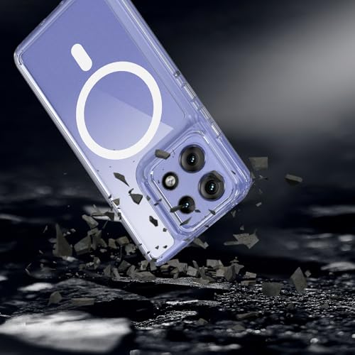 Image of For OPPO A79 Case, Pure Transparent Design, Shockproof, Scratch Resistant Back, Built-in Magnet, Compatible with MagSafe, Clear Case, US Military MIL Standard Certified, Hybrid, TPU Bumper, PC Micro