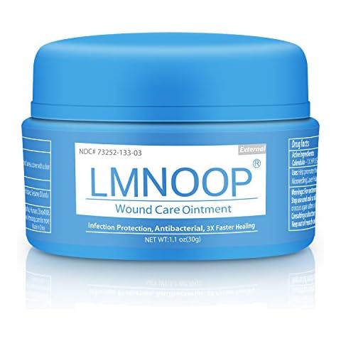 LMNOOP® Wound Care Cream for Infection Ulcers Sores Cuts Scrapes Burns Bites Surgical Open & Deep Wounds and Various Wounds, First Aid Skin Repair Ointment for Hard to Heal Wounds on Back Leg Buttock Cover