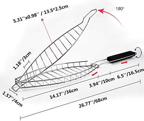 Fischbräter Songlela mit Griff und Grillkorb für vielseitiges Grillen