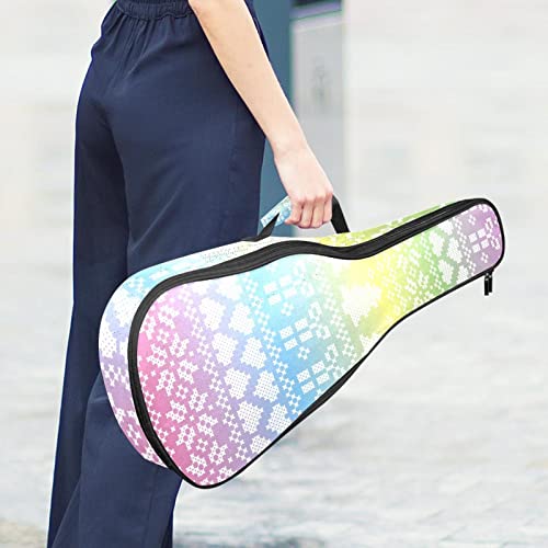 Housse pour ukulélé coloré arc-en-ciel motif géométrique de Noël 10 mm rembourrage épais 53,3 cm sac de transport avec… - Les Beatles, Paul McCartney, John Lennon, RIngo Starr, George Harrison Housse pour ukulélé coloré arc-en-ciel motif géométrique de Noël 10 mm rembourrage épais 53,3 cm sac de transport avec… – Image 7