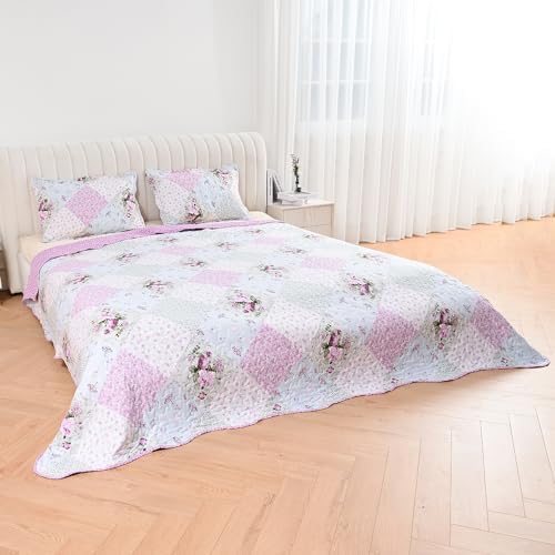 Quality Beddings Elegant & Beautiful Quilted Patchwork Bedspread Available In Different Cool Designs & Sizes (Design 9, Super King)