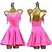 ONUYGCFH Fringe Latin Dance Competition Dresses Women's Professional Tango Dancing Outfit Performance Costume for Samba,Pink,L
