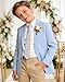 Bofan Linen Boys Blazer Formal Light Green Suit Jackets for Boy Outwear Jacket & Coats for Kids Boys’ Fashion Summer Beach Wedding Outfit Size 10
