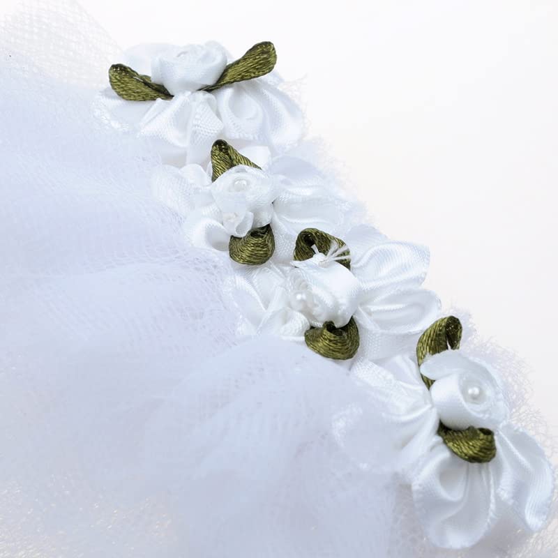 Hundeschleier Für Hochzeit & Fotos – Aus Gaze, Mit Haarspange, Weiß, Für Kleine Hunde & Katzen