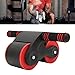 OUKENS Double Round Abdominal Wheels Roller, Domestic Abdominal Exerciser Home Gym Fitness Equipment,Automatic Rebound Abdominal Wheel (Black Red)