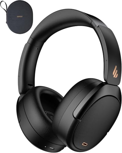 Edifier WH950NB Gen 2 Wireless Hybrid Active Noise Cancelling Headphones, Hi-Res Audio with LDAC 8-Level ANC, Spatial Sound 80H Playtime Bluetooth 5.4 Foldable 3.5mm AUX, Travel Case - Black