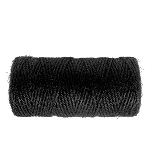 Kinglake 328 Feet Natural Jute Twine Best Arts Crafts Gift Twine Christmas Twine Durable Packing String,Black #TOP2