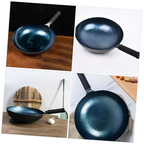 Wok de hierro robusto multiuso para cocina miniatura 5