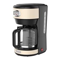 Westinghouse Retro-Kaffeemaschine, Filterkaffee, wiederverwendbarer Filter, 1,25 L, 10 Tassen, 1000 W, beige – Ansicht 1