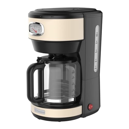 Westinghouse Cafetera Retro - Café de Filtro - Filtro reutilizable - 1,25 l - 10 tazas - 1000 W – Beige
