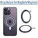 Unov Universal Metal Rings Compatible with Magsafe Magnetic Sticker Wireless Charging for iPhone Galaxy Pixel Moto More 2-Pack - Purple