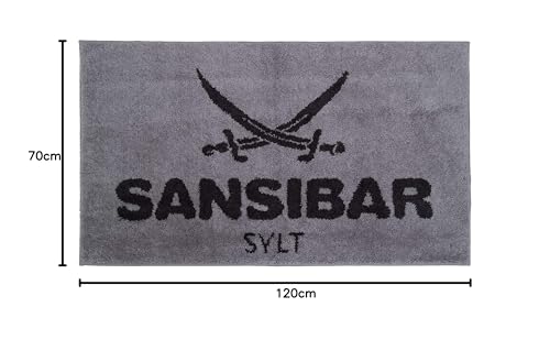Tapis de bain Sansibar argenté 70x120 cm pour douche et baignoire