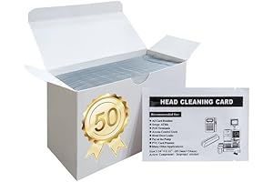 Credit Card Reader Cleaning Kit: 50-Pack CR80 Cards for Cleaning MSR90, MSR605X,...