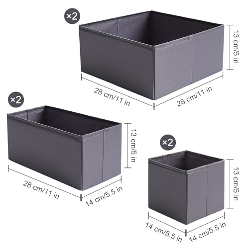 Drawer-Organizers-Durable-Fabric-Washable-with-Base-Support-Boards-Small-Storage-Boxes-for-Bathroom-Closet-Dresser-Set-of-6-Dark-Grey