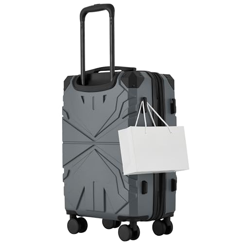Image of Wrangler ATG Alpine 22 inch Expandable Rolling Hardside Carry-On Luggage, Iron Gate
