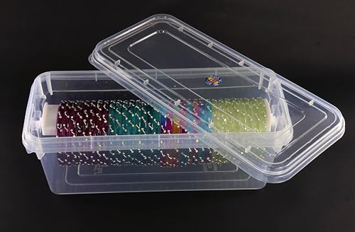 Image of NMII Plastic Bangle Storage Box | Transparent Multipurpose Jewelry Organizer with Lid & One Rod Bangle Box Lightweight | Ideal for Storing Bangles, Bracelets, Kada and Accessories Home Travel