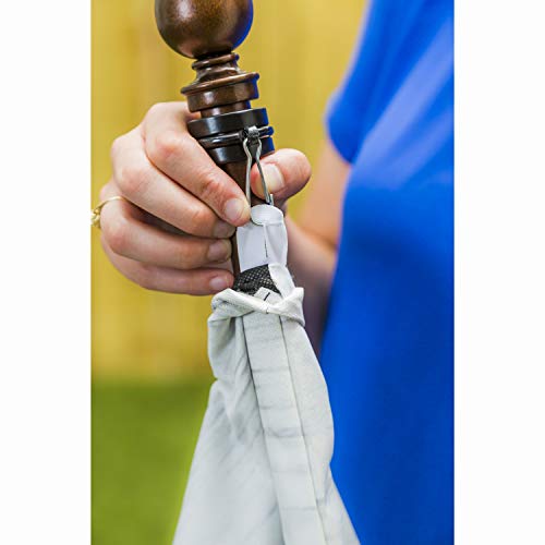 Evergreen Flag Telescoping 5ft Metal Flag Pole | Incl Two Tangle-Free Ring Clips | Black | Wall Mounted for Home Garden Outdoor | House and 3'x5' American Flags with Pole Sleeve or Grommets by Evergreen Flag - Image 4