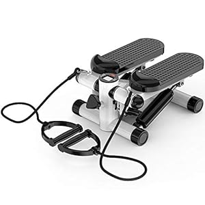 Stanz (TM) Fitness Stair Stepper for Women and Man, Mini Stepper Fitness Cardio Exercise Trainer, Up and Down Step Machine,Stepper Exercises Equipment with Monitor and Resistance Bands
