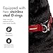 EzyDog Double Up Halsband, Schwarz, Medium (29cm-40cm)