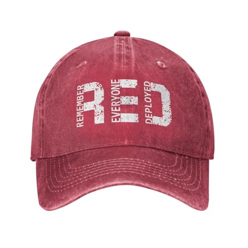 Gorra baseball Remember Everyone Deployed roja unisex talla única miniatura 2