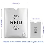 16 RFID Blocking Sleeves Set (10 Credit Card Holders & 4 Passport Protectors) Identity Theft Protection Secure Sleeves Set.Waterproof aluminum foil slim Design easily into your Wallet - Image 2