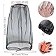 PHOGARY Moskitonetz Kopf 4 Pack, Face Head Mesh Cover for Outdoor Lovers Reise Camping Wandern Angeln Gartenarbeit, passend für Hüte/Mützen, Schwarz