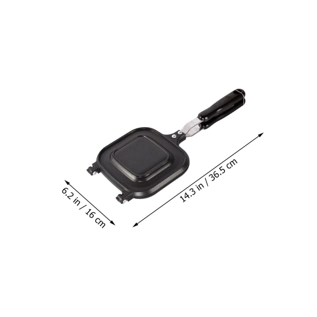 Baluue Sartén de Doble Cara para Hacer Sandwiches Sandwichera Antiadherente de Cocina Herramienta para Freír Pan Sartén para Parrilla para Desayunos Caseros