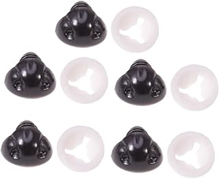 VILLCASE 10 Pçs Bonecas Pretas Boneca De Plástico Pompons De Porristas Plug In Narizes De Segurança Narizes De Segurança Narizes De Animais Para Artesanato Nariz De Boneca Nariz De