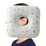 Piercing de almohada con agujero para dormir de lado, para dolor de oído y tapones para los oídos