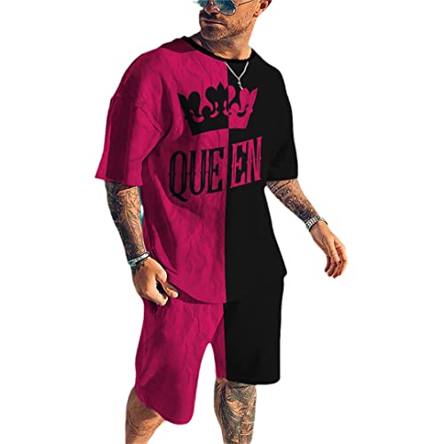 Ensemble vêtements sport homme été t-shirt imprimé 3D respirant short