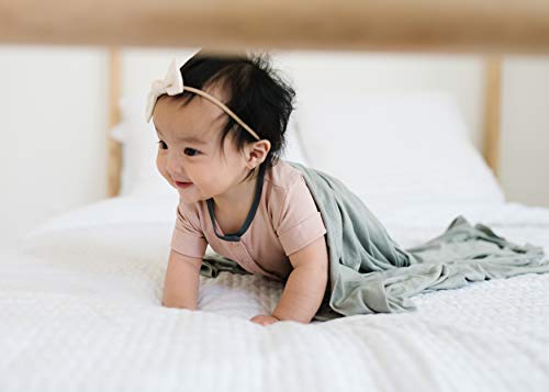 Image of Copper Pearl Swaddle Blankets for Newborns | Soft Stretchy Receiving Blankets for Boys and Girls | Large 46 x 46 Inch Baby Blankets | Lightweight and Breathable Swaddles | Stone