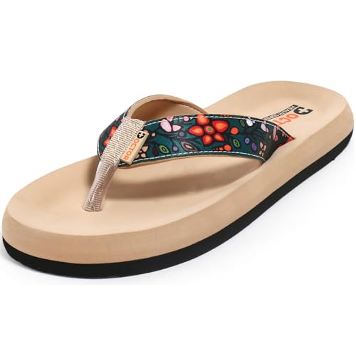 Image of DOCTOR HEALTH SUPER SOFT Women Stylish Printed Flip Flops | Soft Cushioned Everyday Wear Slippers for Women | Lightweight Anti-Slip Casual Thong Sandals