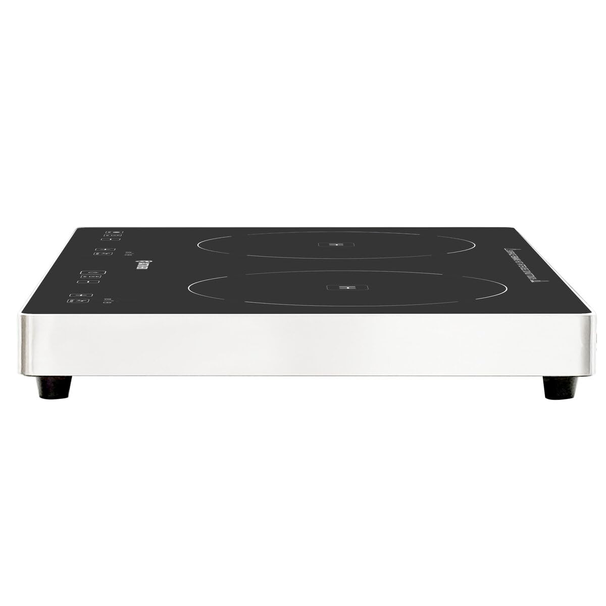 GastroHero Doppel Induktionskochfeld ECO 3500 W Induktionsplatte 2 Kochzonen Touch Kochfeld Edelstahl Glas Induktionsherd Timer 60–240 °C Gastro Catering Küche