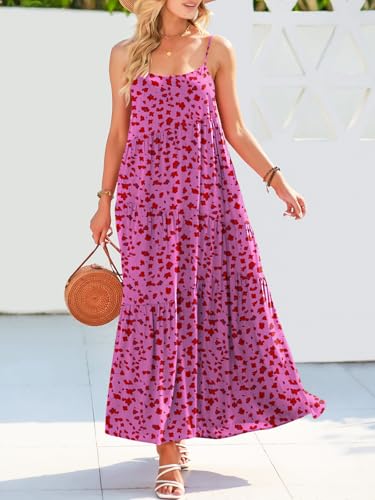 Image of ANRABESS Women Summer Casual Loose Sleeveless Sundress Spaghetti Strap Flowy Boho Linen Beach Vacation Maxi Long Dress