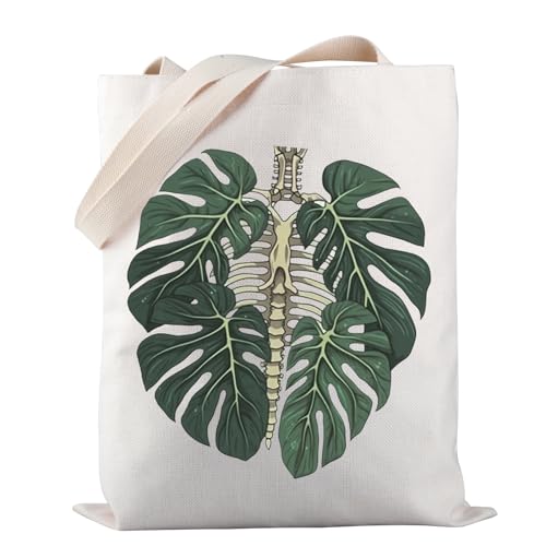 Bolsa Tote PWHAOO Monstera Skeleton miniatura 1