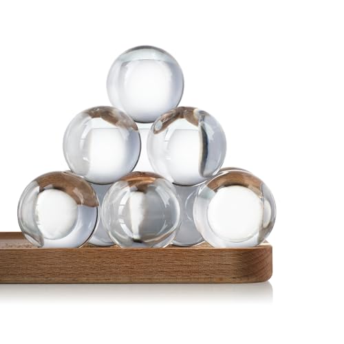 KRISININE 8pcs Clear Crystal Glass Balls...