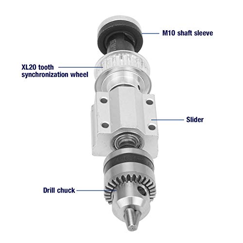 Baxnore Steel Unpowered Drill Spindle Assembly with B10 Heavy Duty Chuck and M10 Shaft Sleeve, for Table Saw & Bench Drill - Image 3