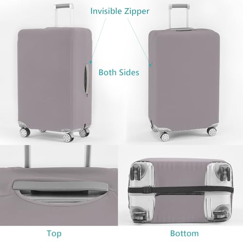 Image of Travelkin Luggage Covers For Suitcase Tsa Approved Suitcase Cover Protector, Tourterelle Grey, XL