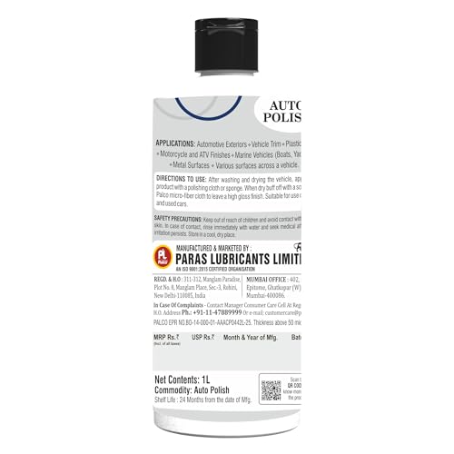 Image of PALCO Auto Polish 1 Litre | Car Polish Spray for Interior & Exterior | All in One Polish for Bike & Car Dashboard, Instant Shine Scratch Remover, UV Protection