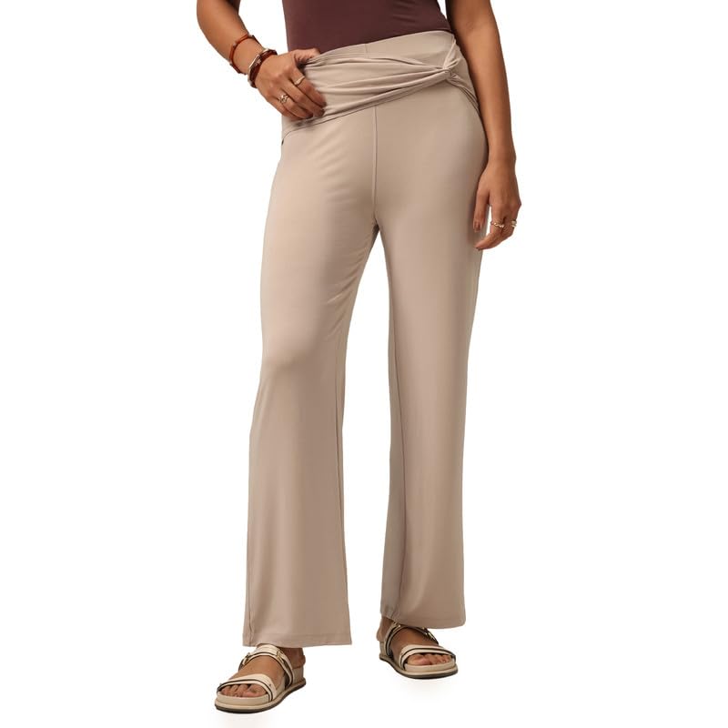 Pantalon à nœud pour femme coupe droite BlissClub EverFlow
