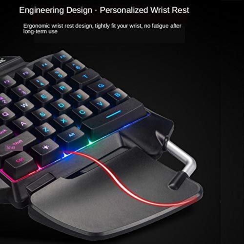 Clavier de jeu à une main rétroéclairé et ergonomique pour session intensive - 6