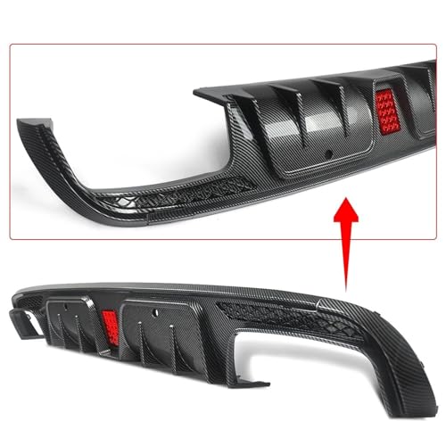 Diffuseur arrière avec embouts look carbone pour Benz W205 4 portes - 5