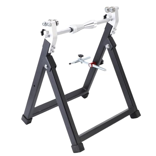 Ausla Soporte para Equilibrado de Ruedas de Motocicleta, Herramienta de Equilibrado de Ruedas de Acero Resistente con Conos Centradores Ajustables y Indicador de Alineación para