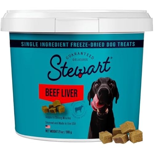 Stewart Freeze Dried Dog Treats, 100% Beef Liver, 21 oz Tub