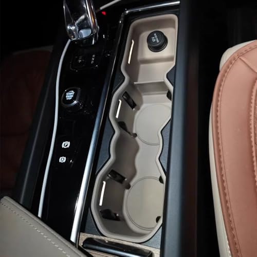 Image of Silicone Material Cup Holder Coaster for Volvo 2026 XC60 Center Console Gear Shift Protector, Automotive Accessories (2026 XC60 Cup Coaster-Cardamom)