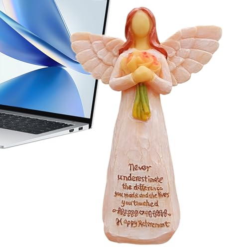Retired Angel Figurine - Colorful Tabletop Ornaments - 14cm Retirement Decorations, Decorative Table Collectibles for Home, Studio