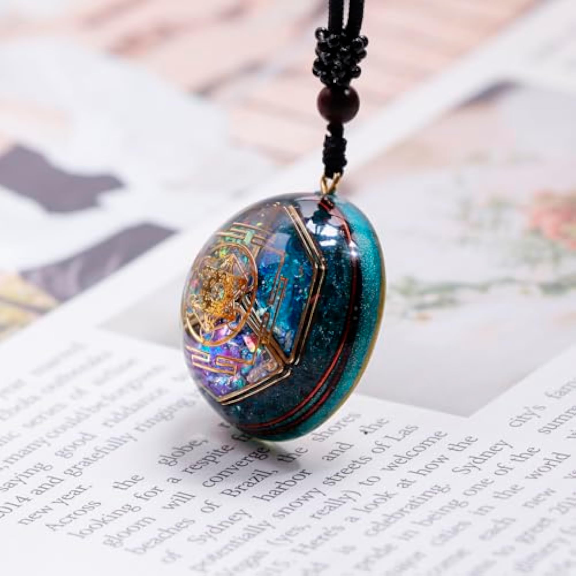 Sacred Geometry Pendant Necklace with Metatron Cube