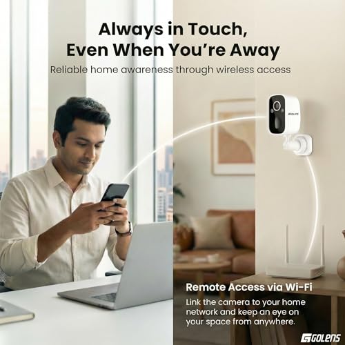 Image of Golens WC09K 2K WiFi Security Camera Outdoor, 5000mAh Rechargeable Battery Powered CCTV Camera, Color Night Vision, AI Motion Detection, Two-Way Audio, Sound & Light Alarm, Waterproof Heavy-Duty