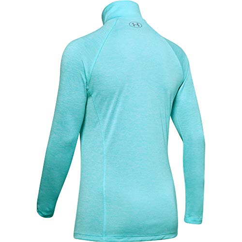 Under Armour Women's Tech Twist ½ Zip Long Sleeve Pullover , Blue Haze (426)/Metallic Silver , Small